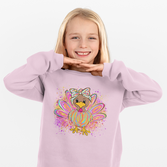 Girly Turkey Youth & Toddler Sweatshirt