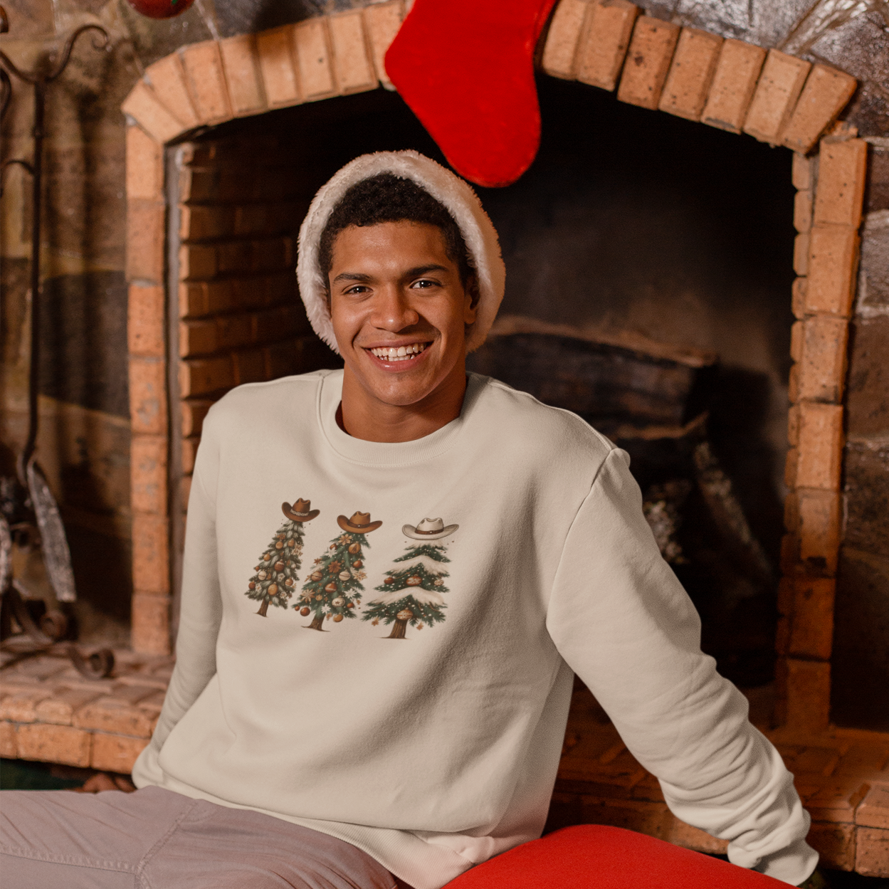 O' Christmas Tree Trio Graphic Crewneck Sweatshirt