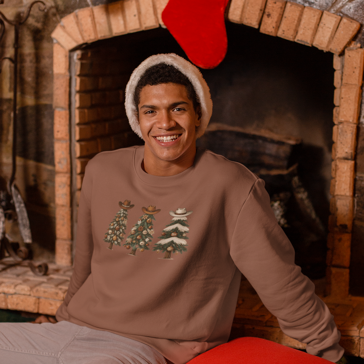 O' Christmas Tree Trio Graphic Crewneck Sweatshirt