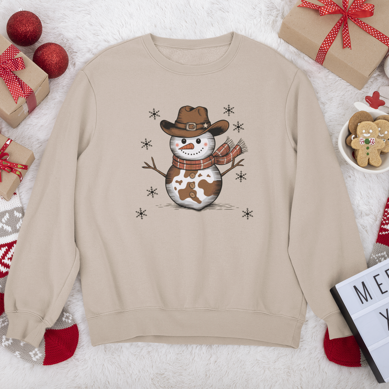 Howdy Frosty Graphic Crewneck Sweatshirt