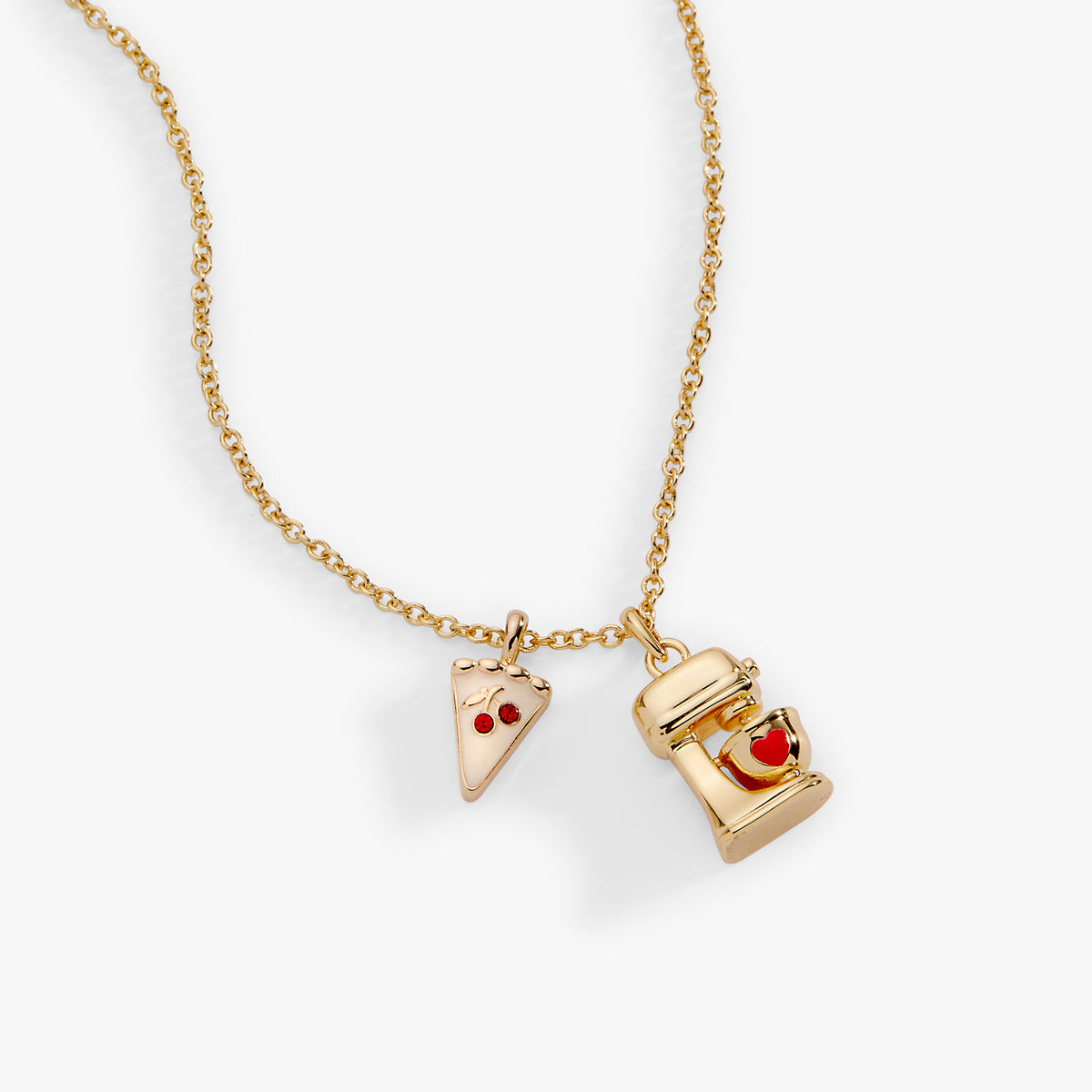 Sweet Shop Pie and Kitchen Mixer Charm Pendant Necklace