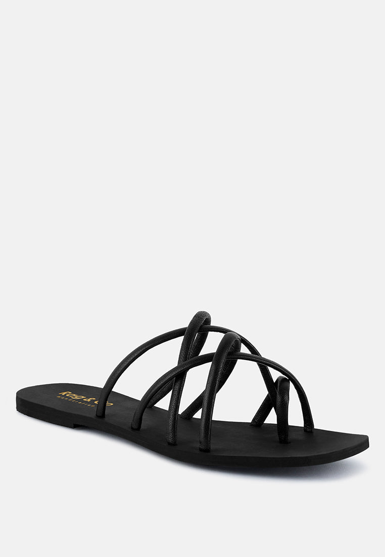 Sweetin Strappy Flat Slip On Sandals