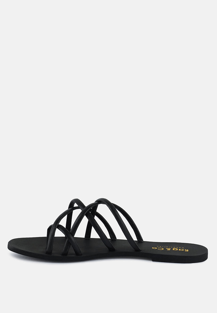 Sweetin Strappy Flat Slip On Sandals