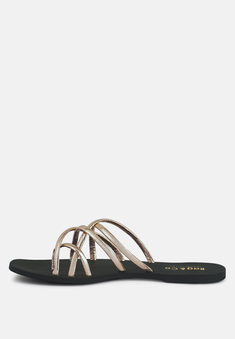Sweetin Strappy Flat Slip On Sandals