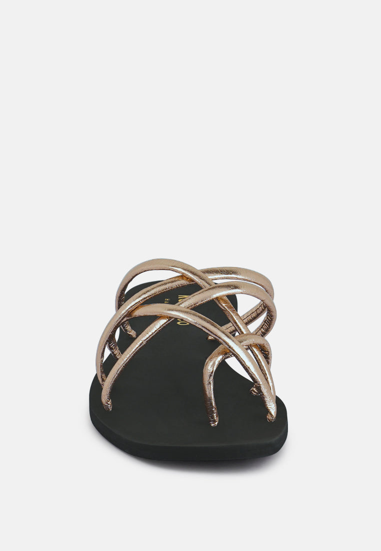 Sweetin Strappy Flat Slip On Sandals