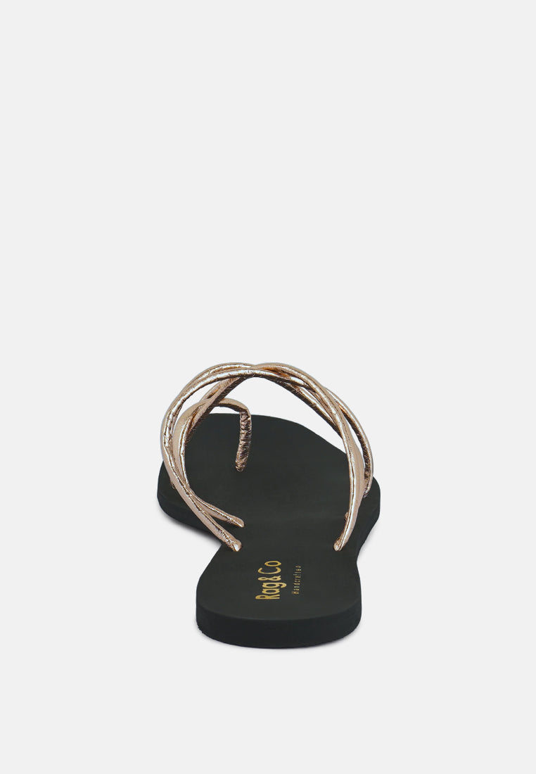 Sweetin Strappy Flat Slip On Sandals