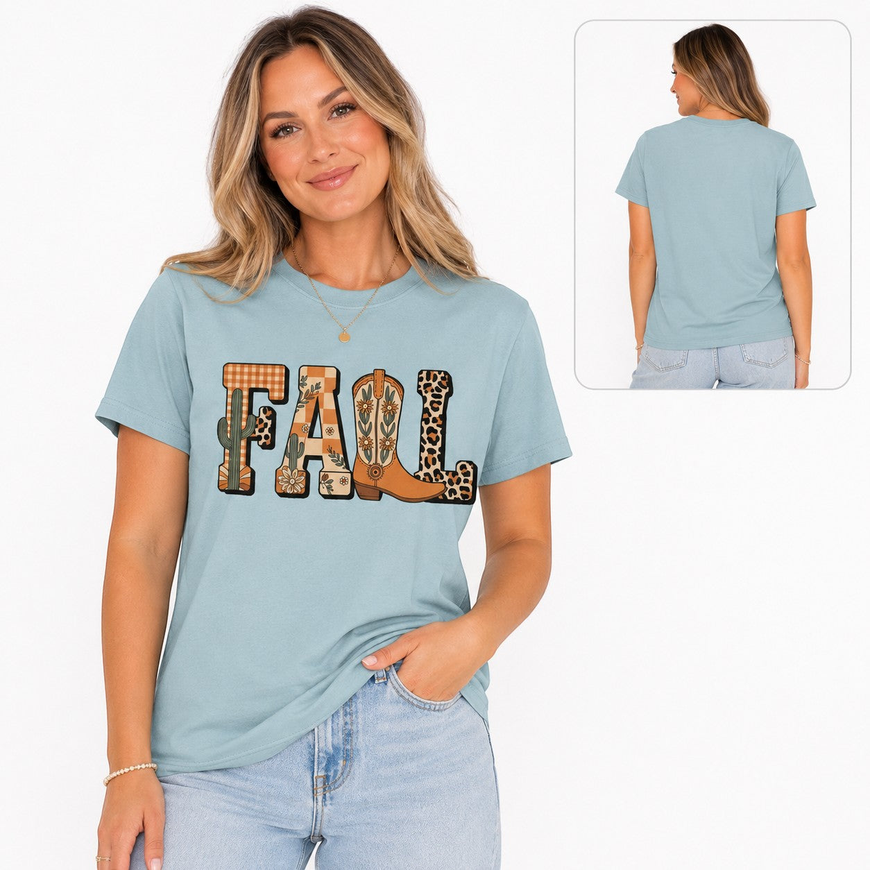 Cowboy Boots And Fall Adult Graphic Tee