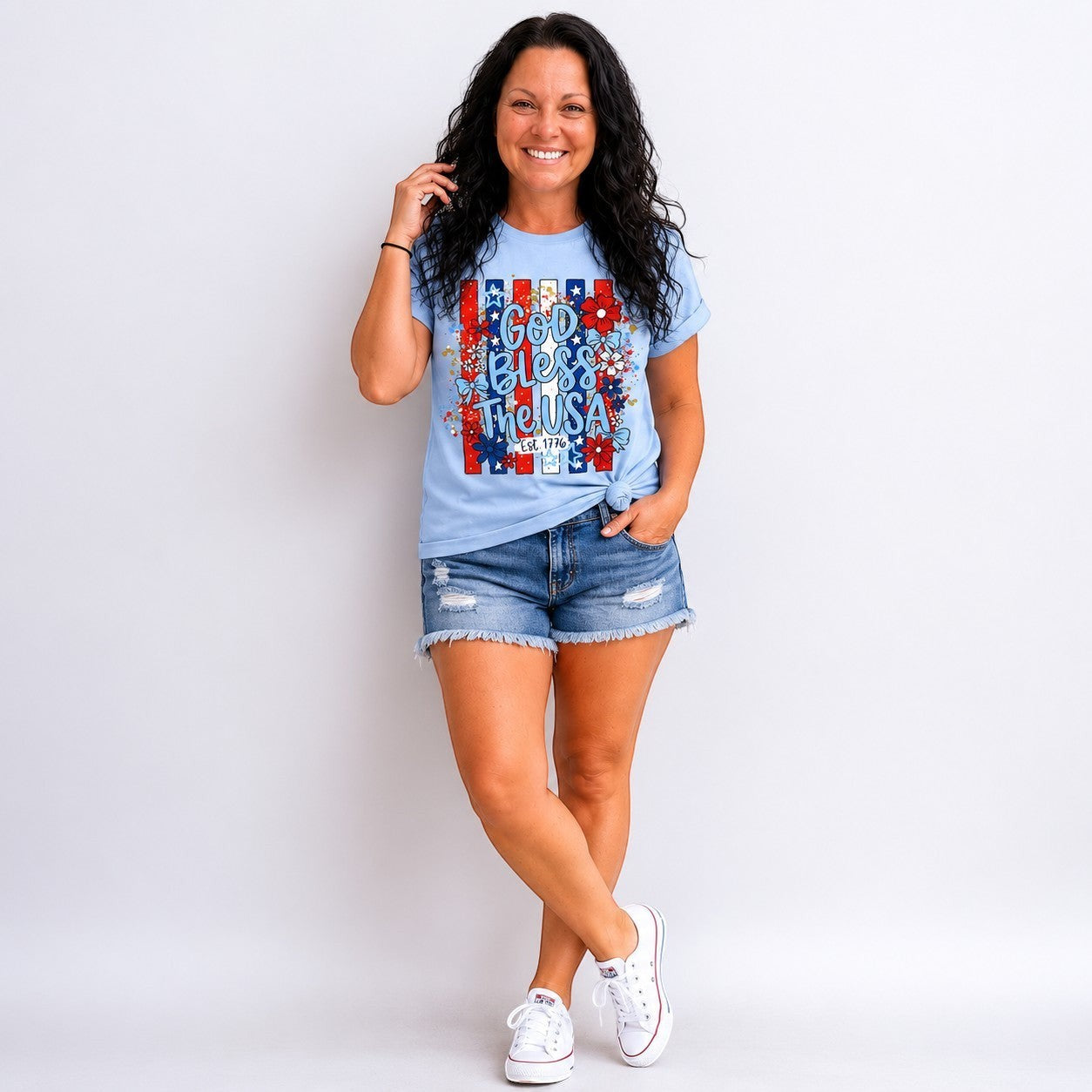 God Bless The USA Adult Graphic Tee