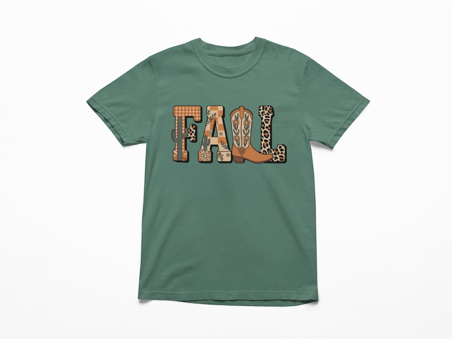 Cowboy Boots And Fall Adult Graphic Tee