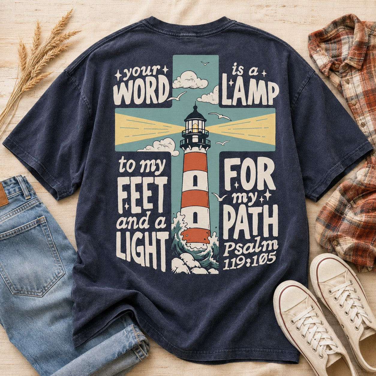 Lighthouse Adult Graphic Tee