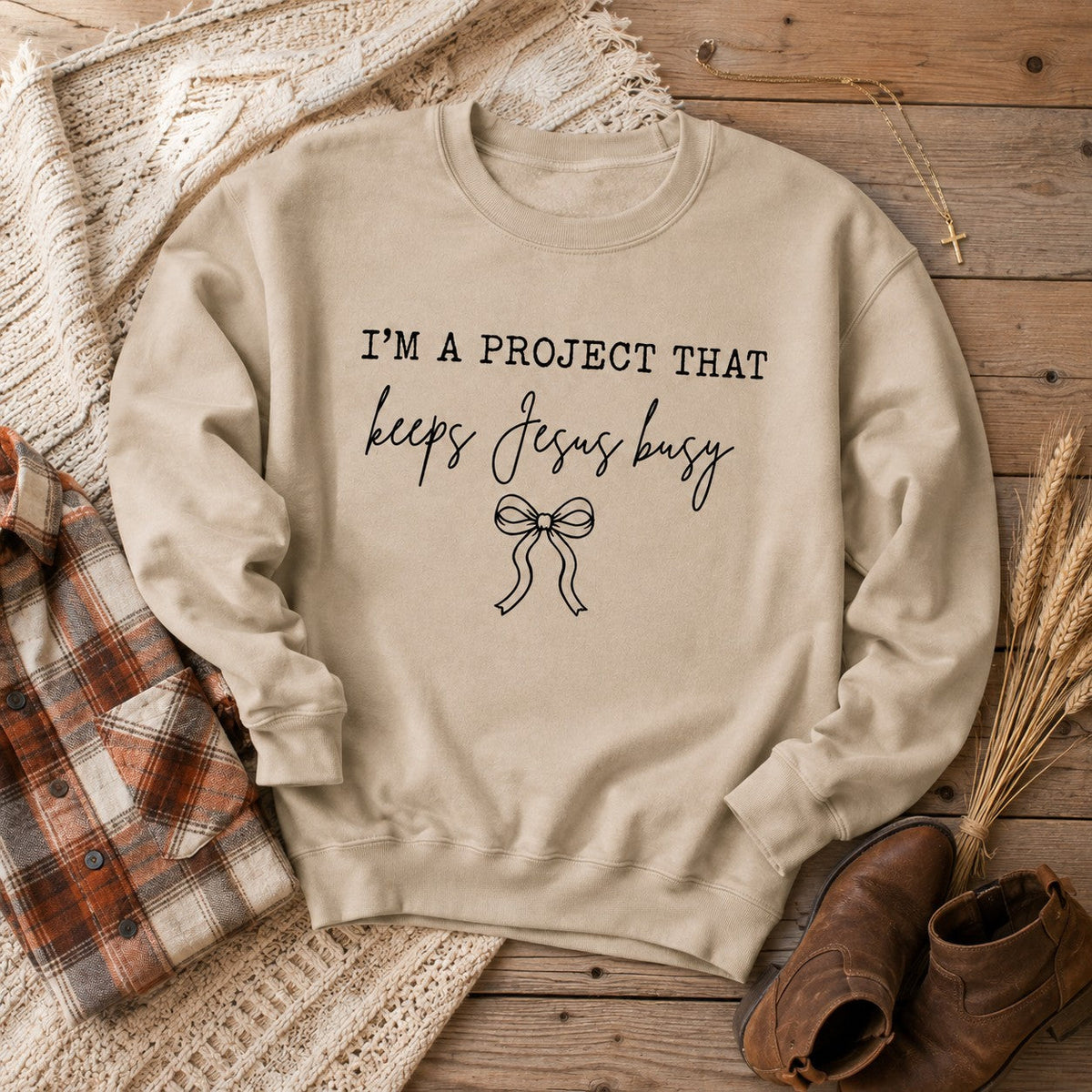 Keeps Jesus Busy Graphic Sweatshirt