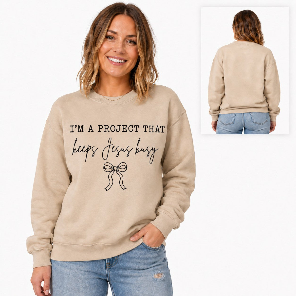 Keeps Jesus Busy Graphic Sweatshirt
