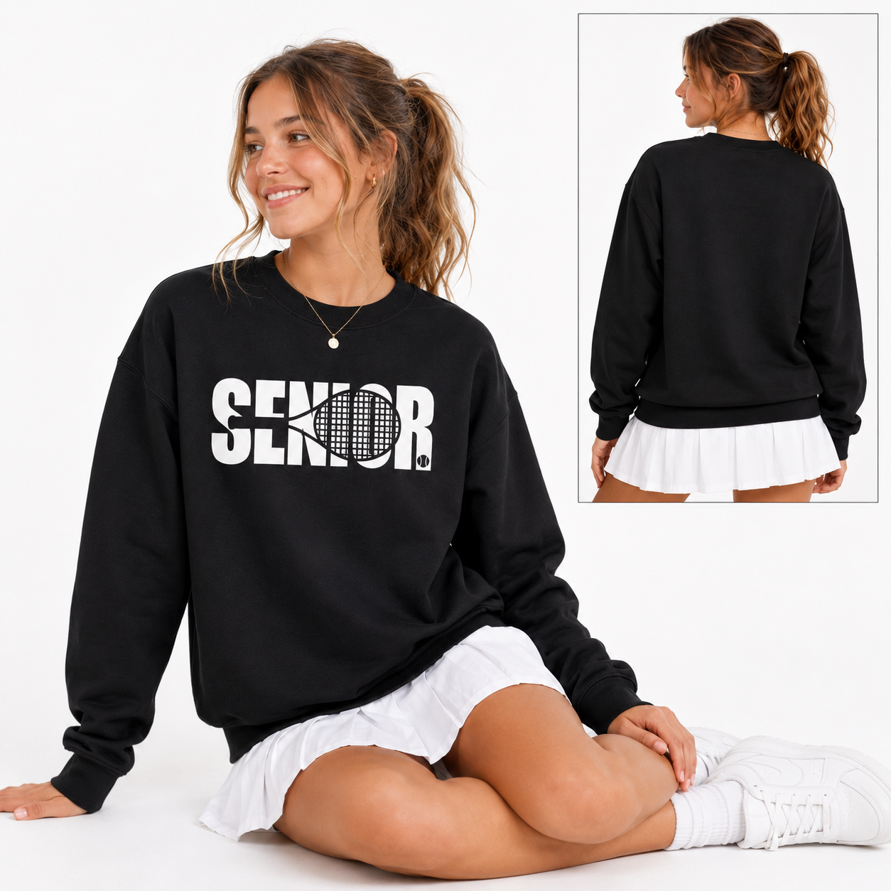 Tennis Senior Graphic Sweatshirt