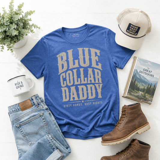 Blue Collar Dad Adult Graphic Tee