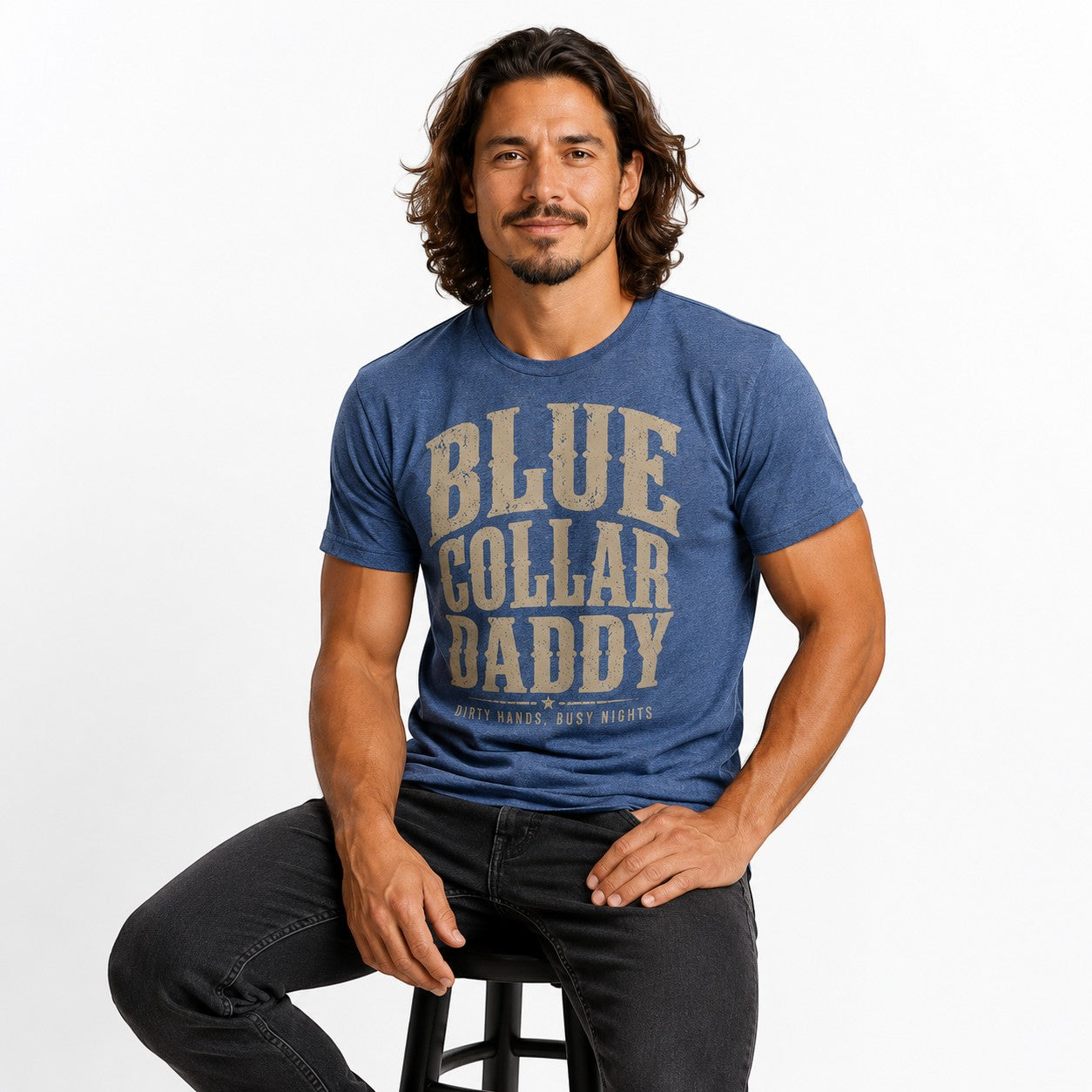 Blue Collar Dad Adult Graphic Tee