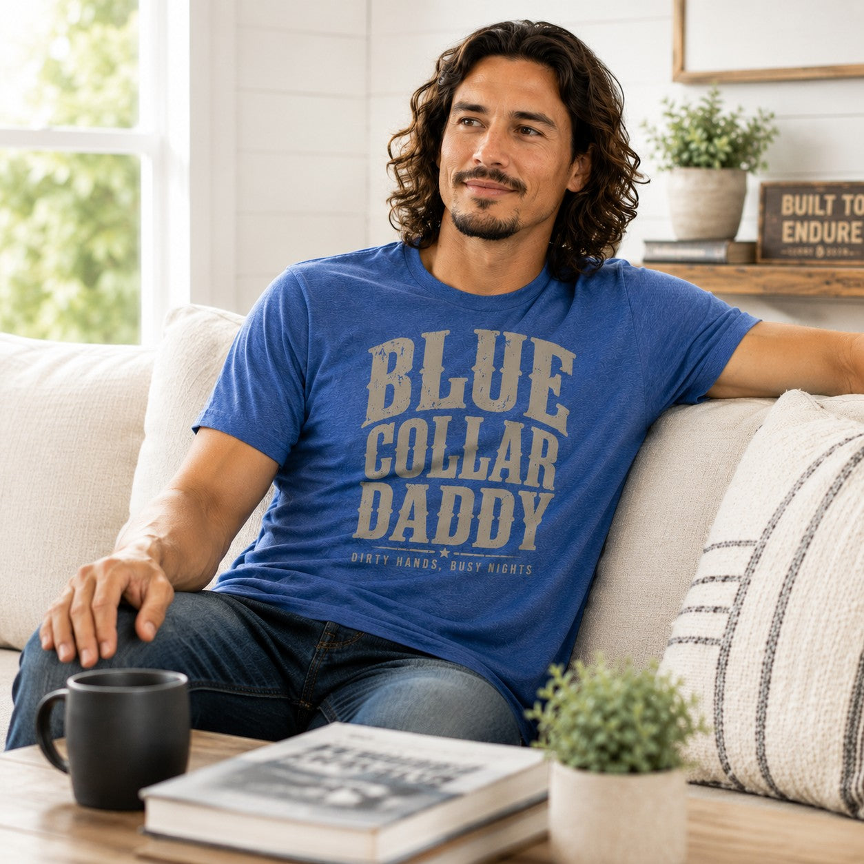 Blue Collar Dad Adult Graphic Tee