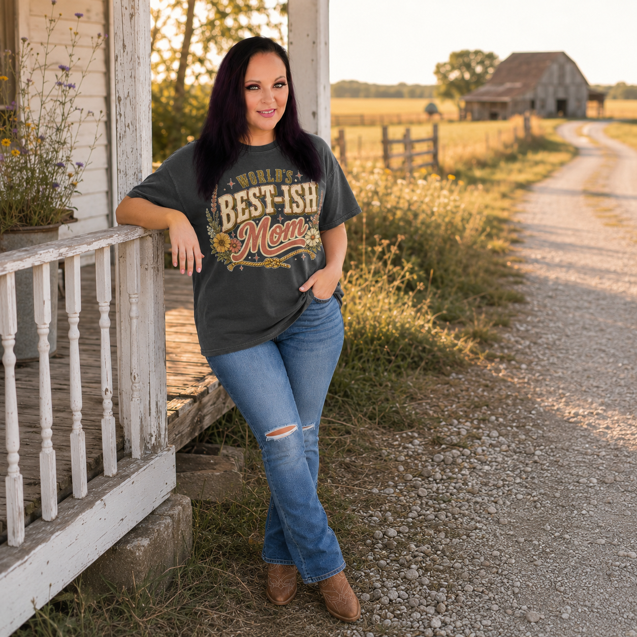 Worlds Best-Ish Mom Adult Graphic Tee