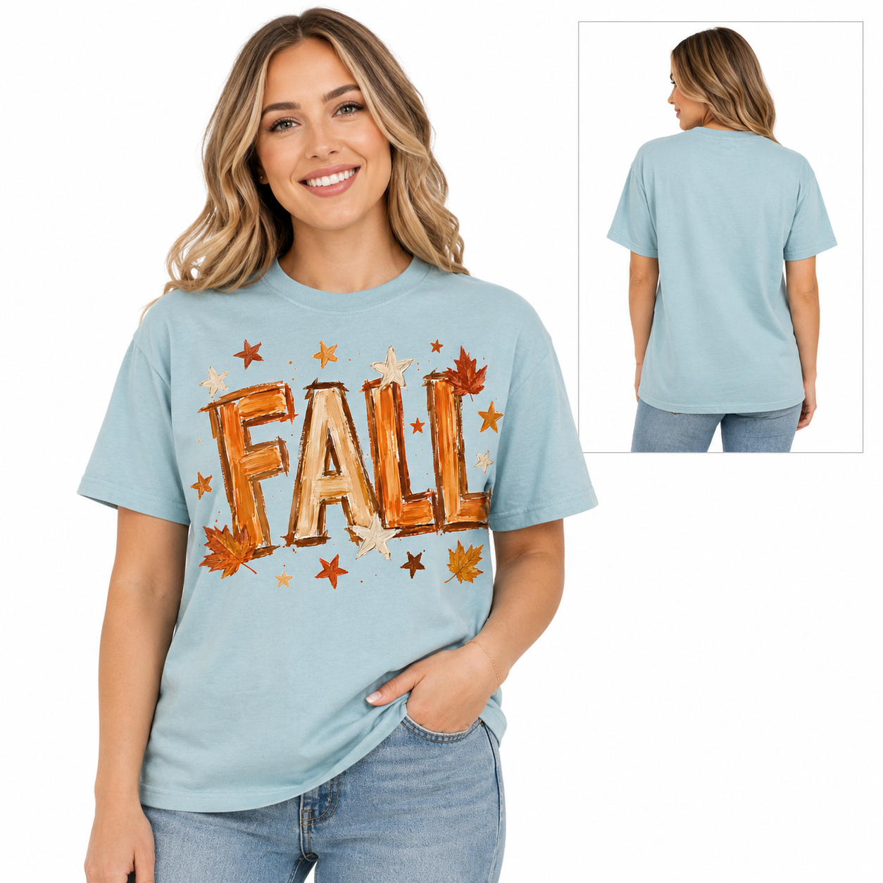 Fall Watercolor Adult Graphic Tee