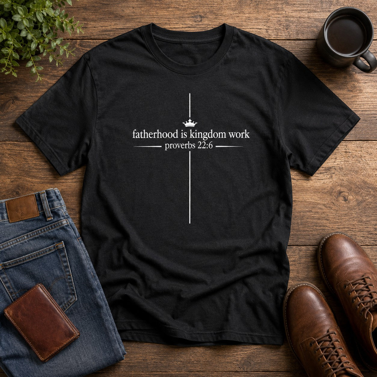 Fatherhood Is Kingdom Work Adult Graphic Tee