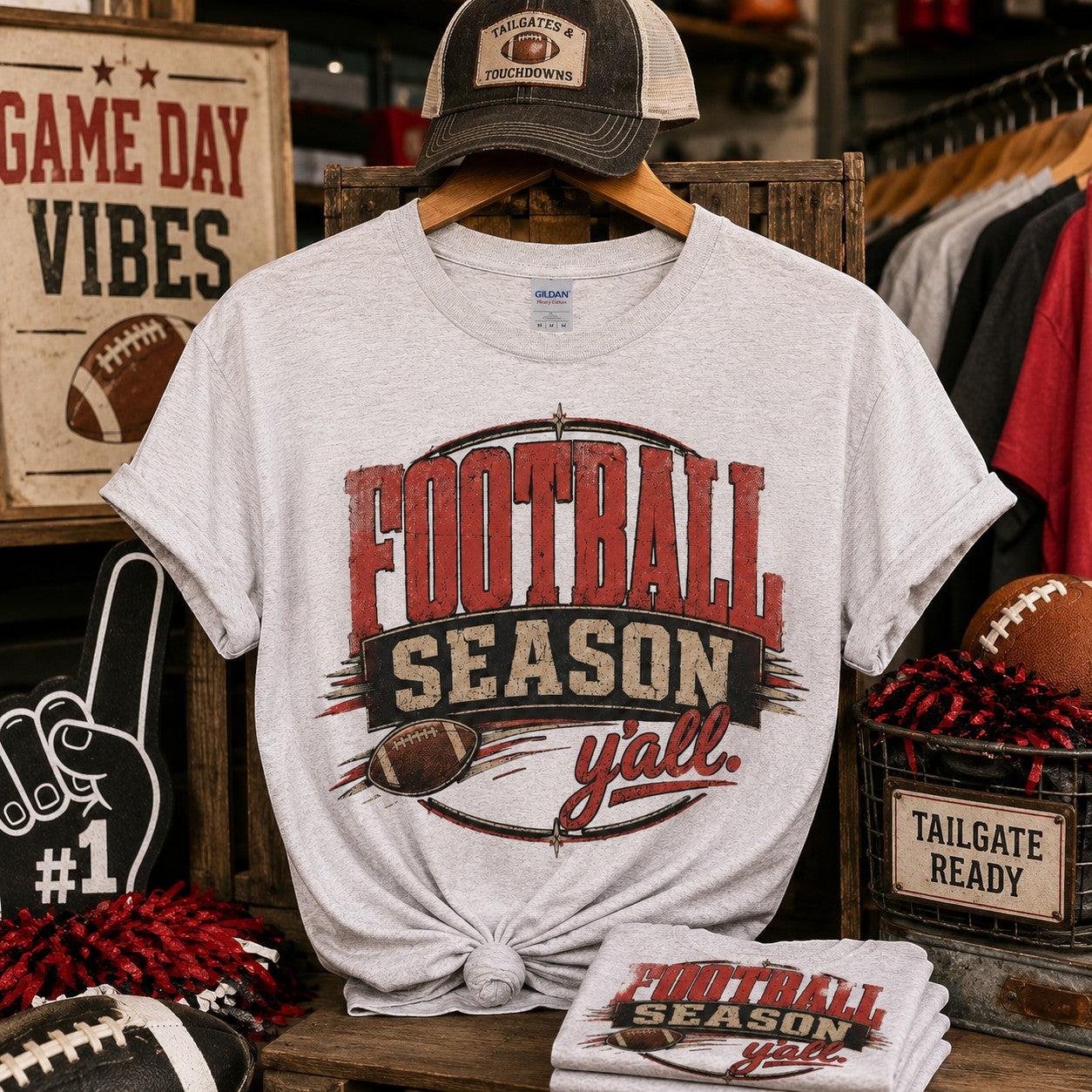 Football Ya'll Adult Graphic Tee