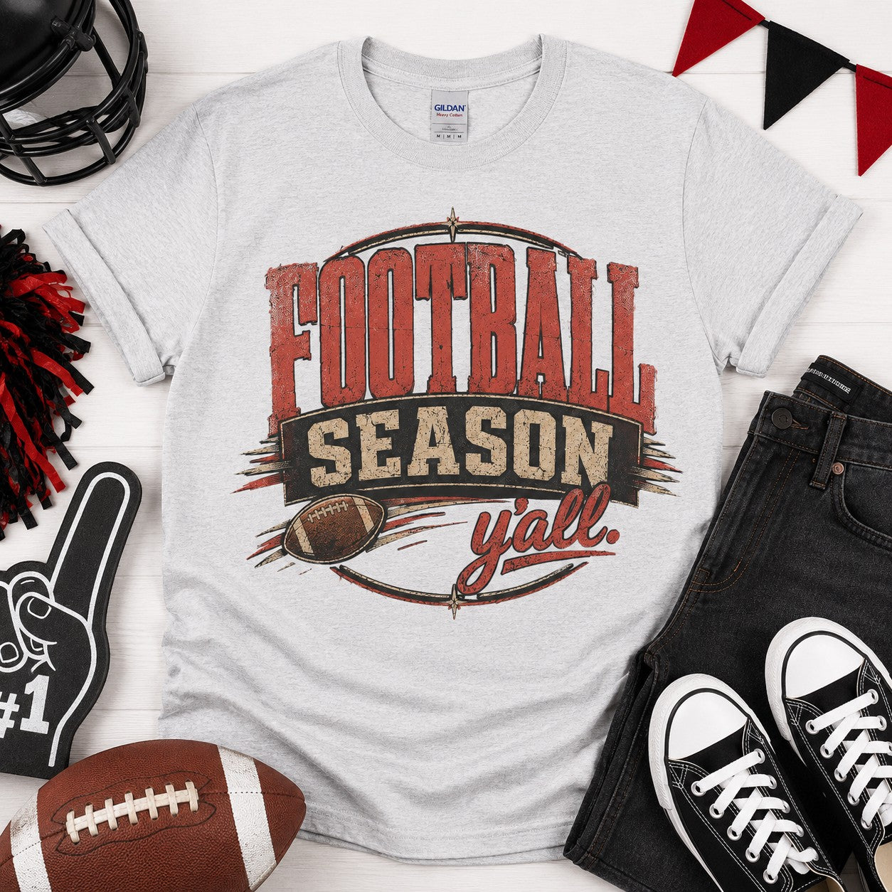Football Ya'll Adult Graphic Tee