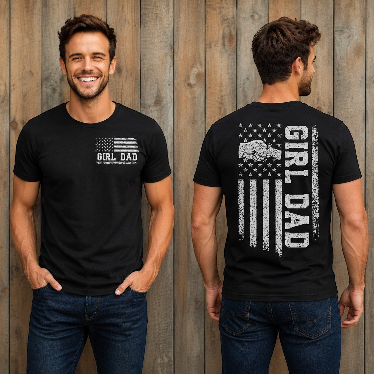 Girl Dad Adult Graphic Tee