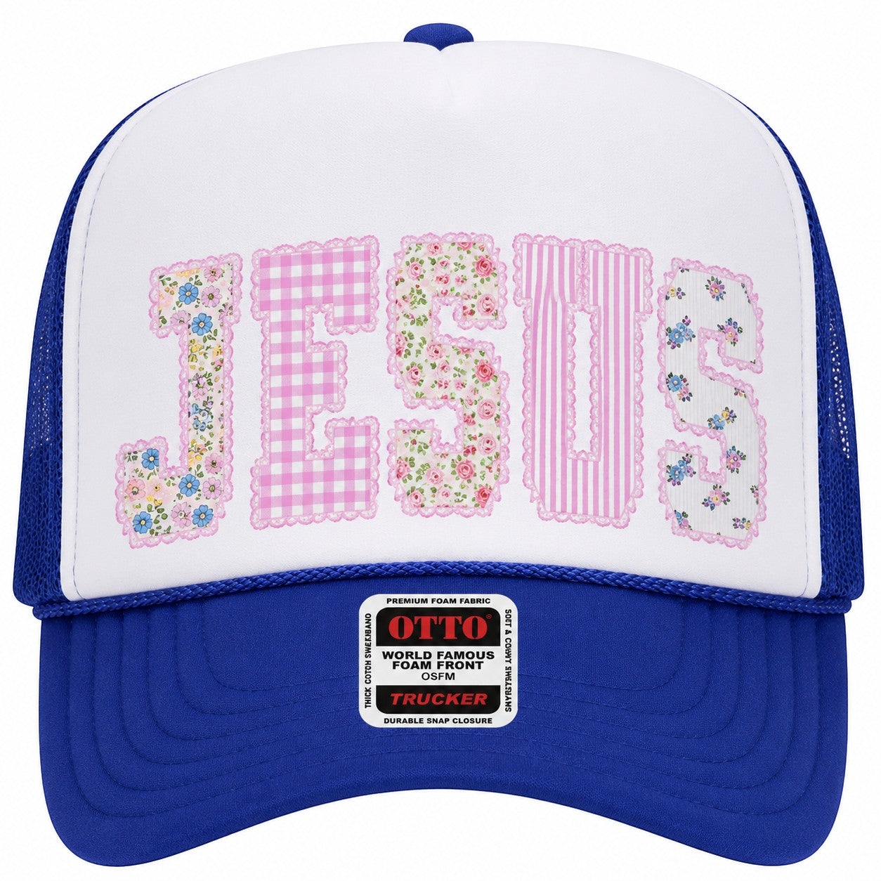 Jesus Floral Patch Trucker Hat