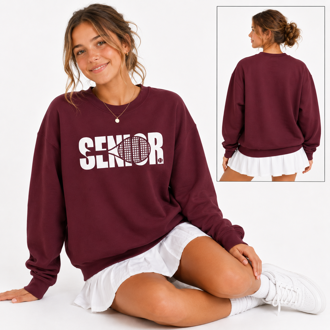 Tennis Senior Graphic Sweatshirt