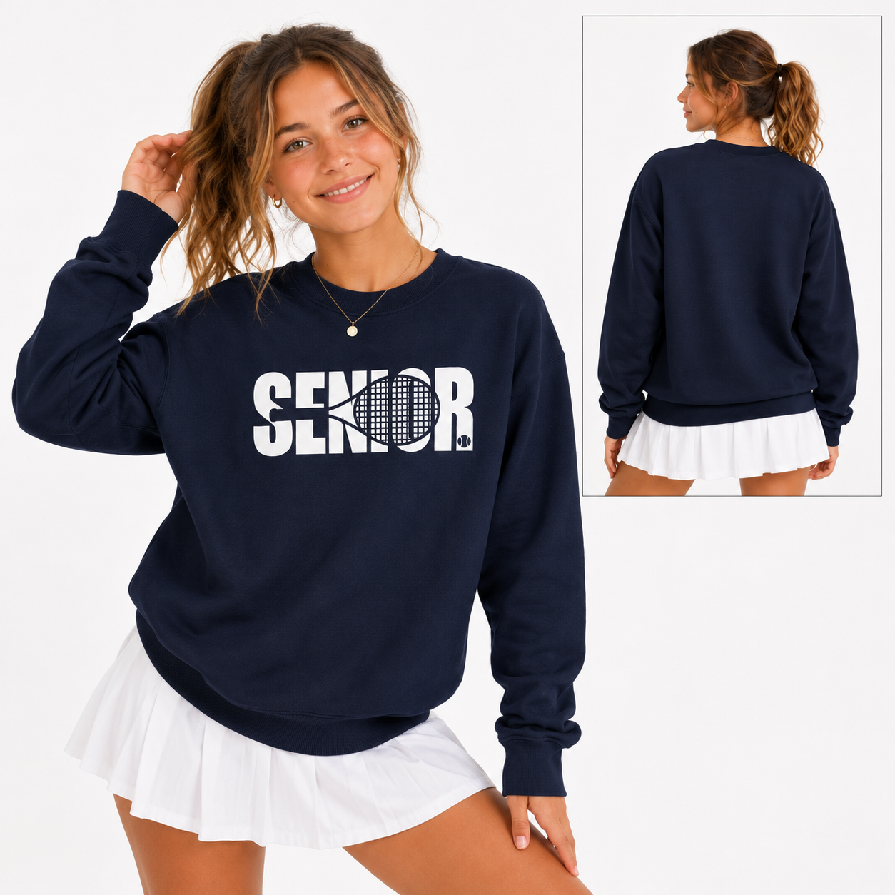 Tennis Senior Graphic Sweatshirt