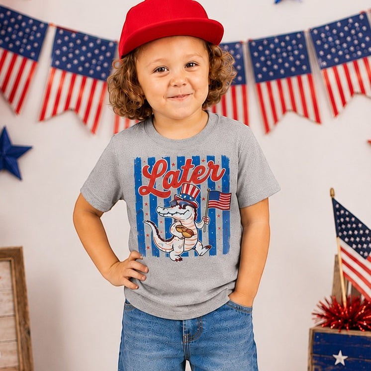 Later Gator Patriotic USA Youth and Toddler Graphic Tee