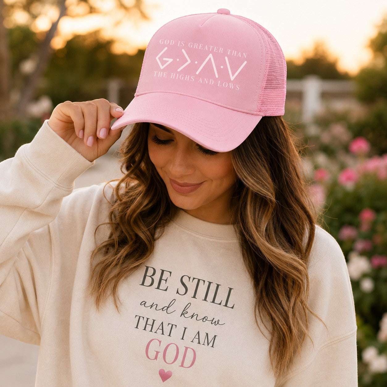 God Is Greater Than The Highs And Lows Trucker Hat
