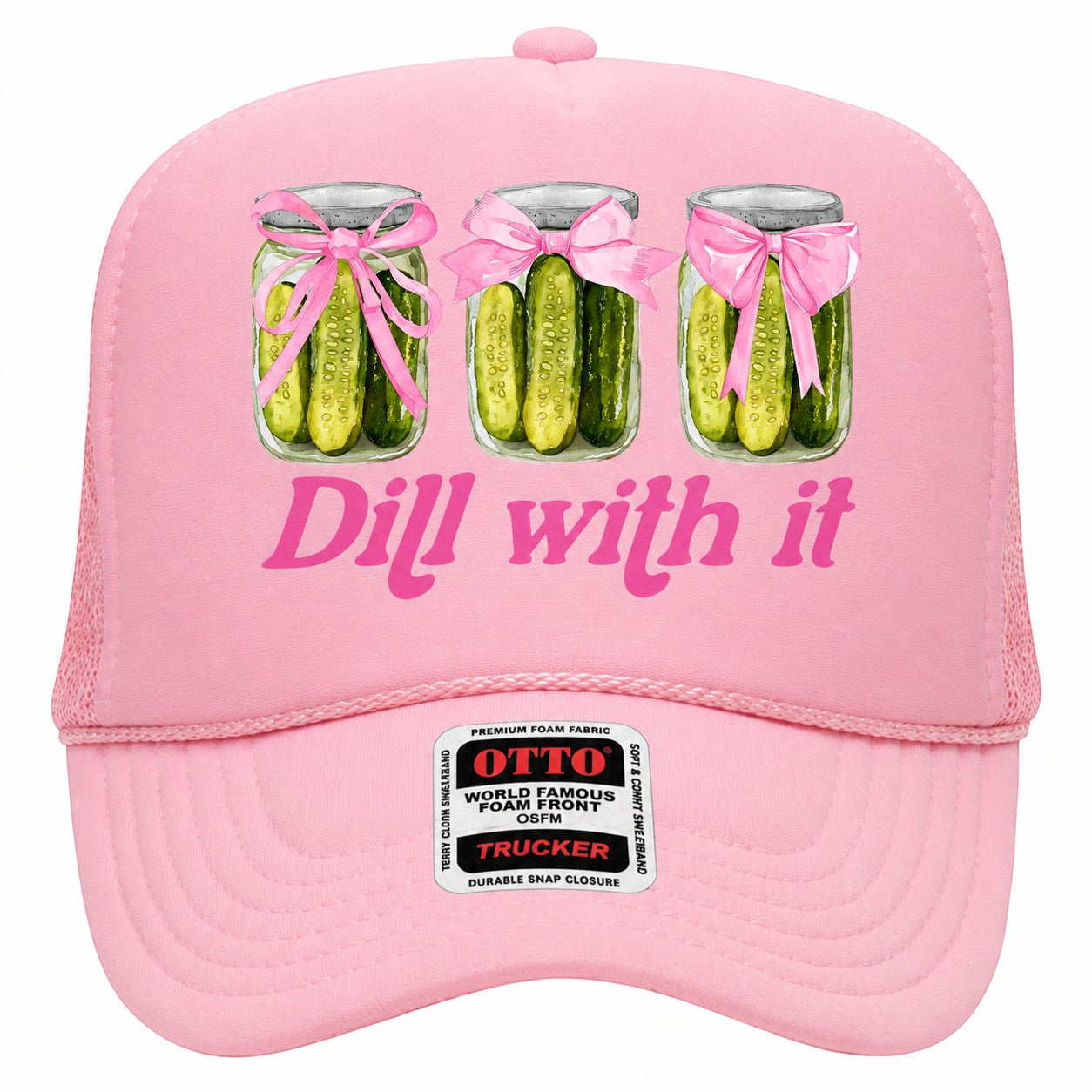Dill With It Pickle Jar Trucker Hat