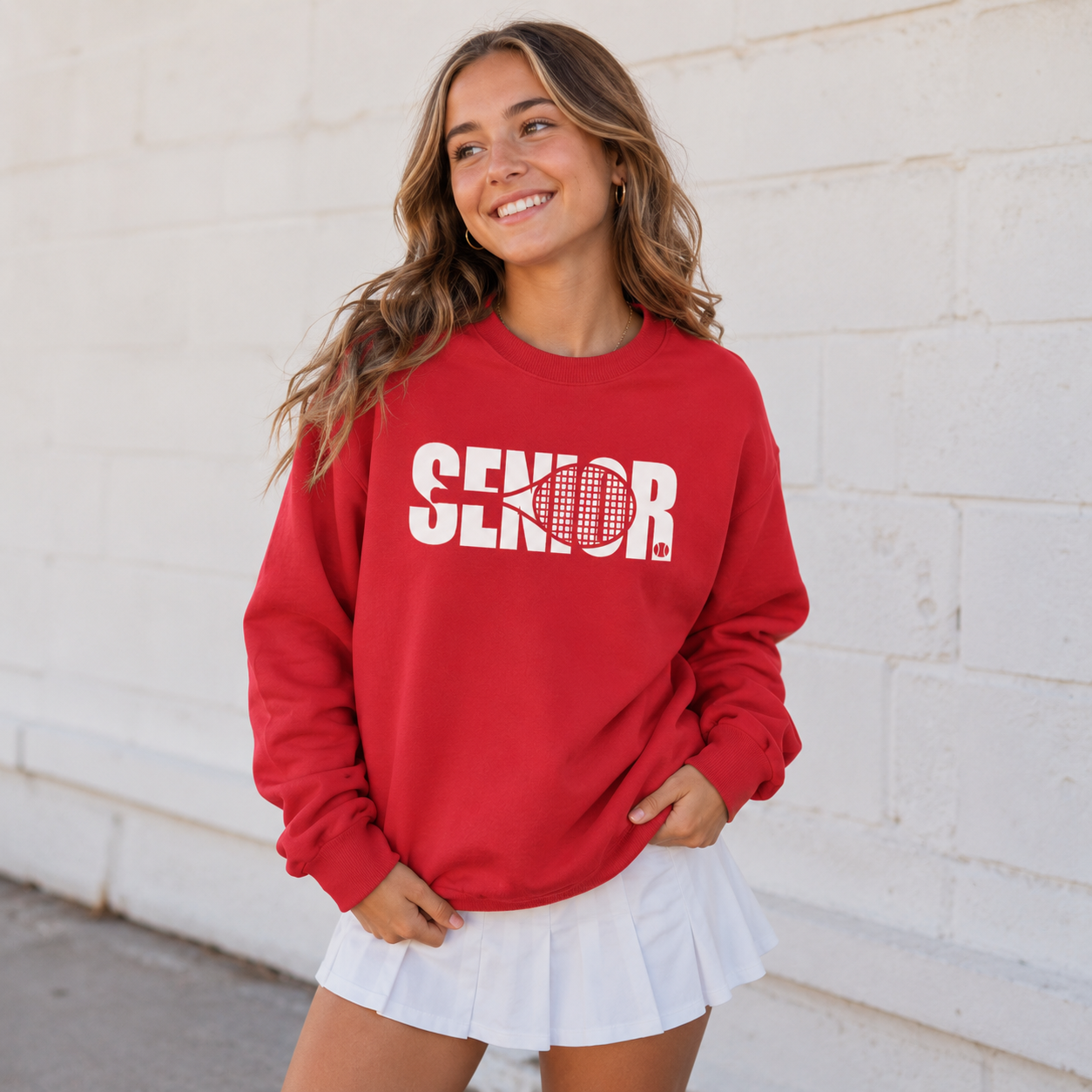 Tennis Senior Graphic Sweatshirt