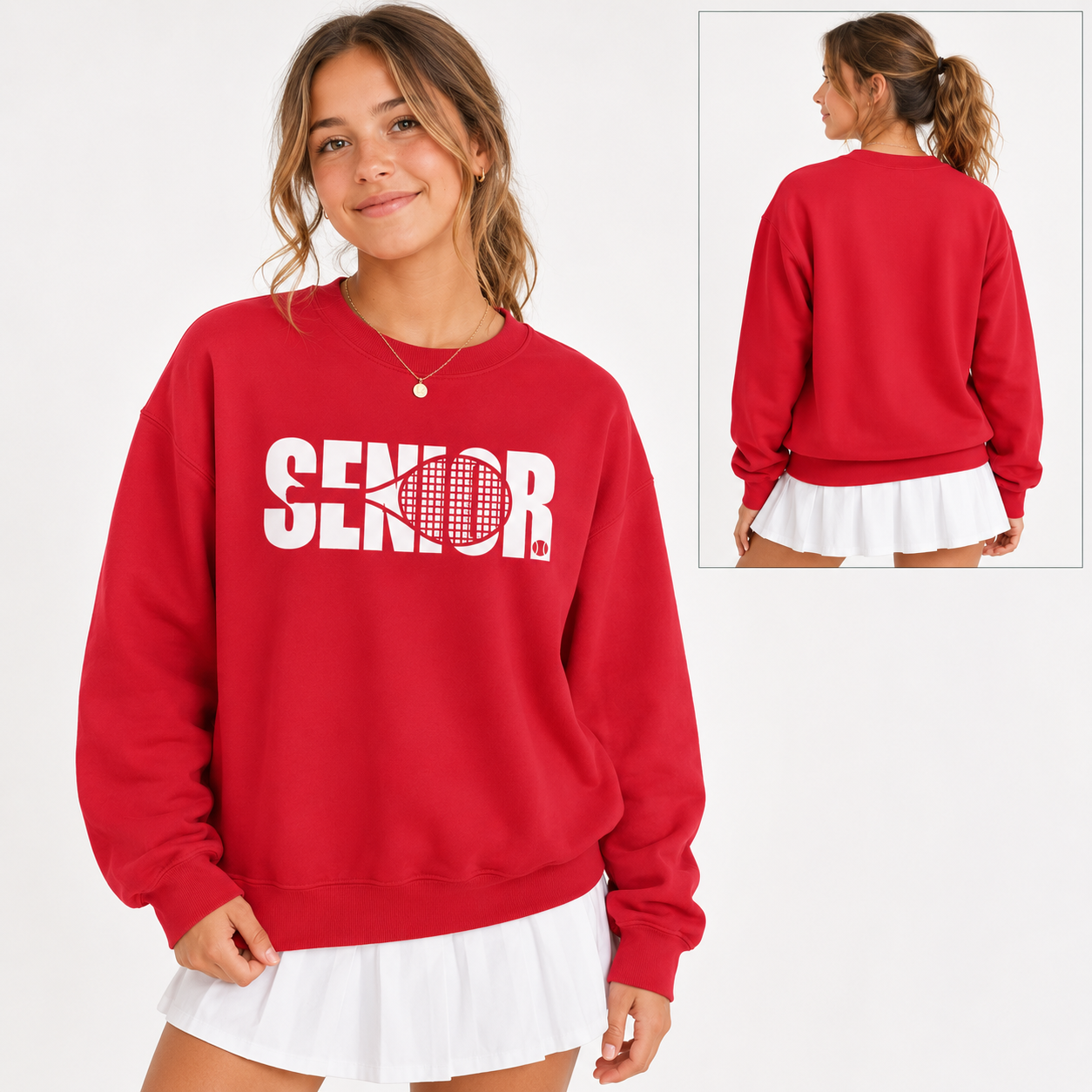 Tennis Senior Graphic Sweatshirt