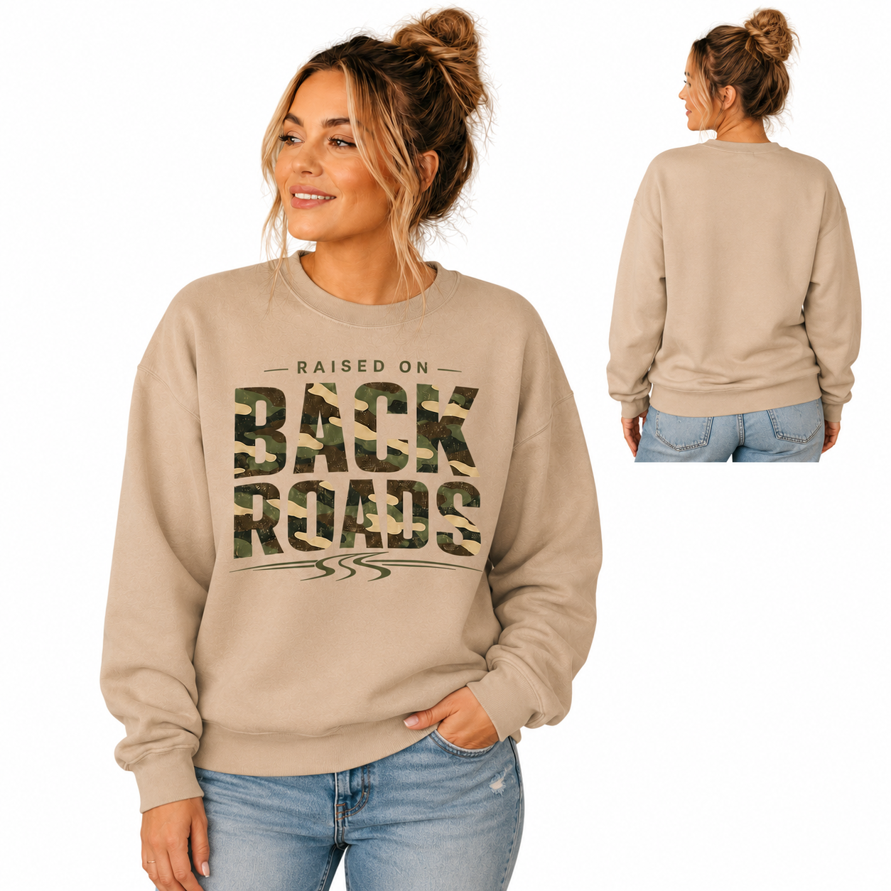 Raised On Back Roads Graphic Sweatshirt