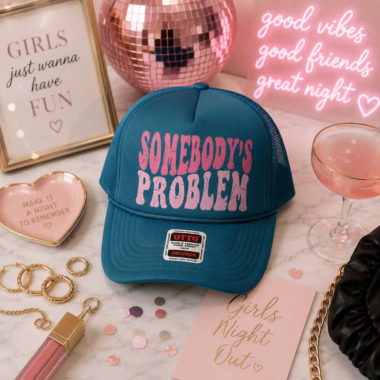 Somebodies Problem Trucker Hat