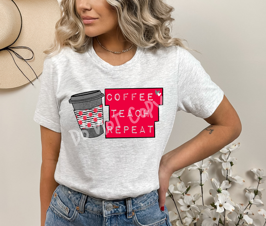 COFFEE TEACH REPEAT TEE