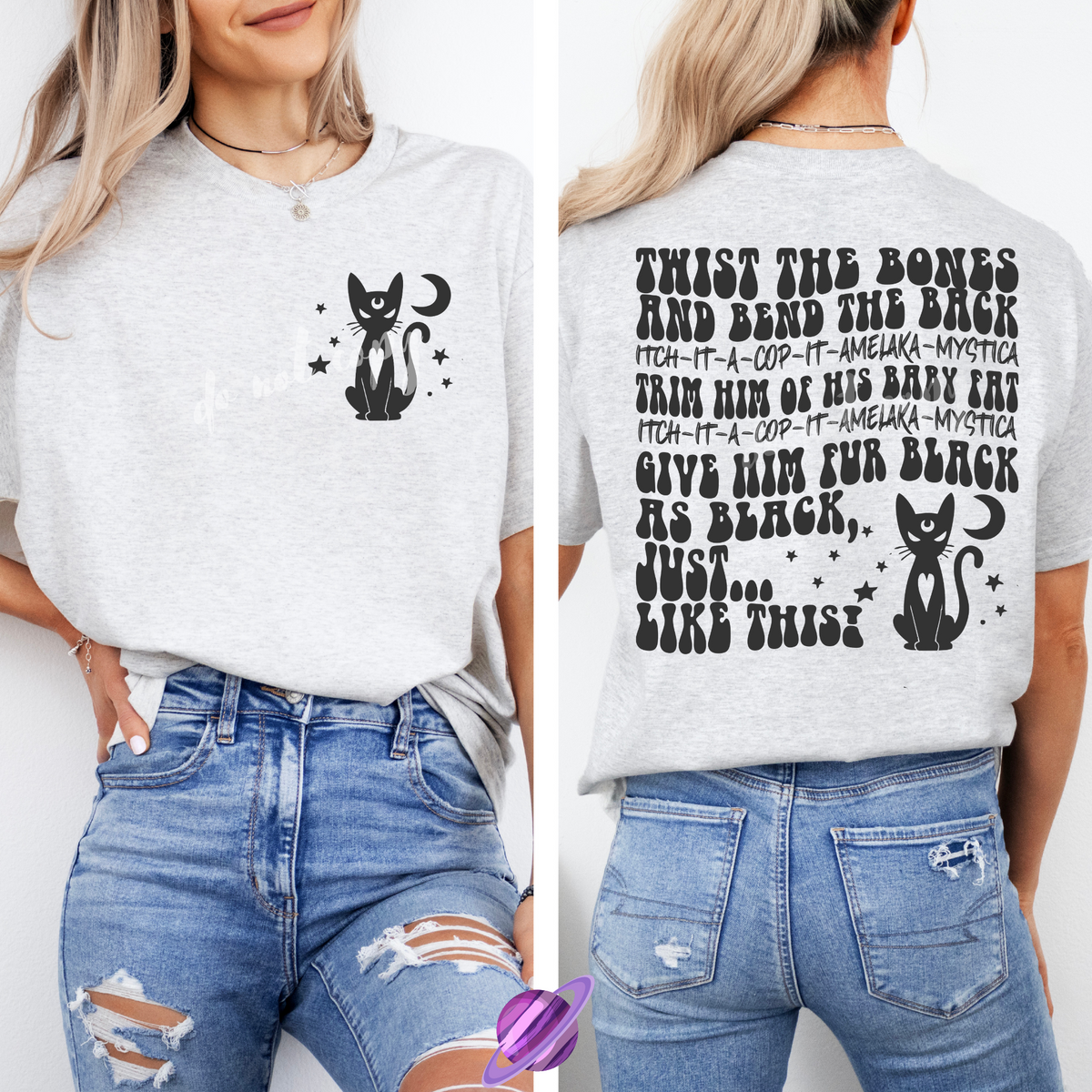 TWIST THE BONES- CREWNECK SWEATSHIRT  W/ POCKET PRINT