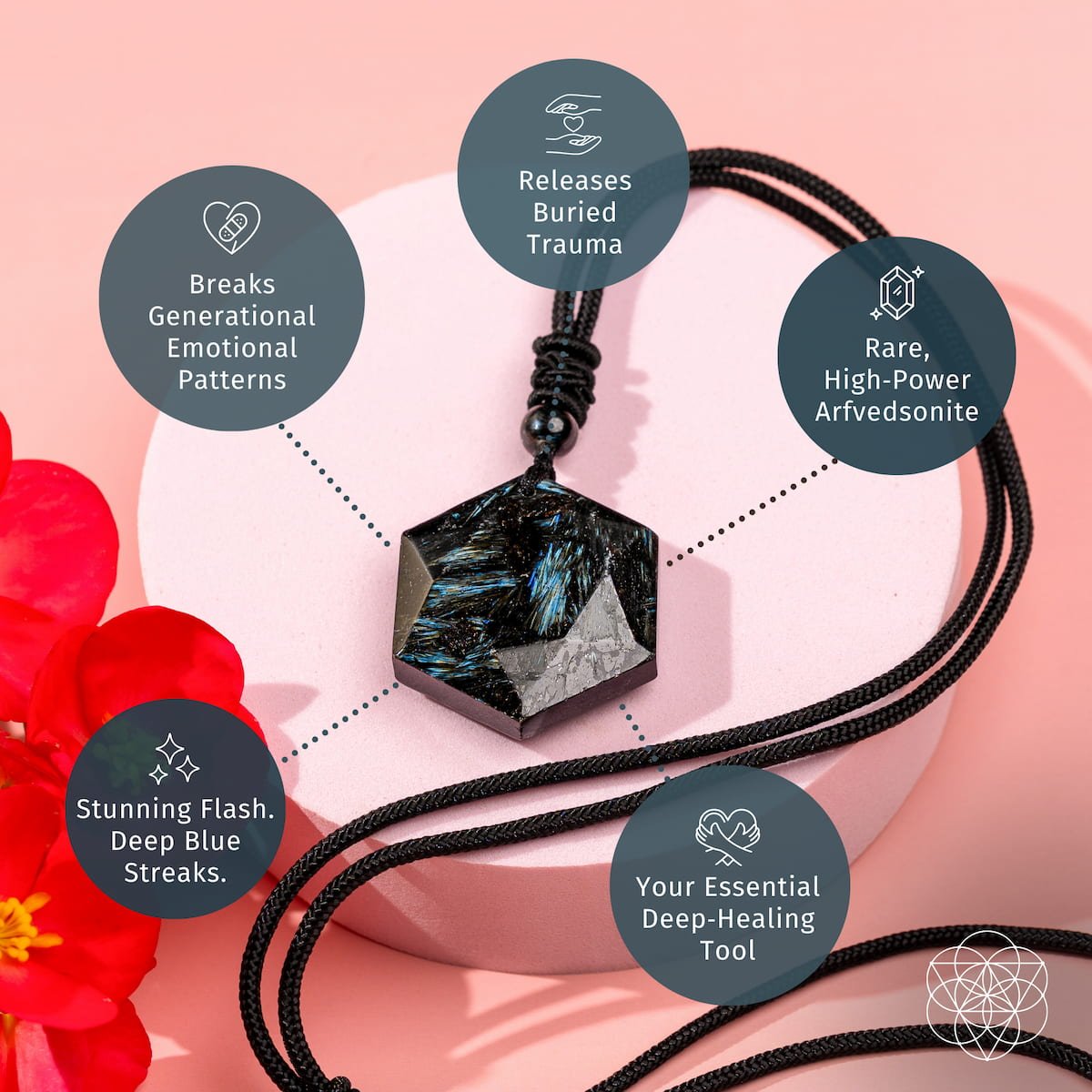 The Arfvedsonite Deep Healing Pendant