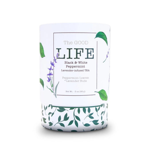 The GOOD LIFE Black & White Peppermint Lavender-Infused TEA