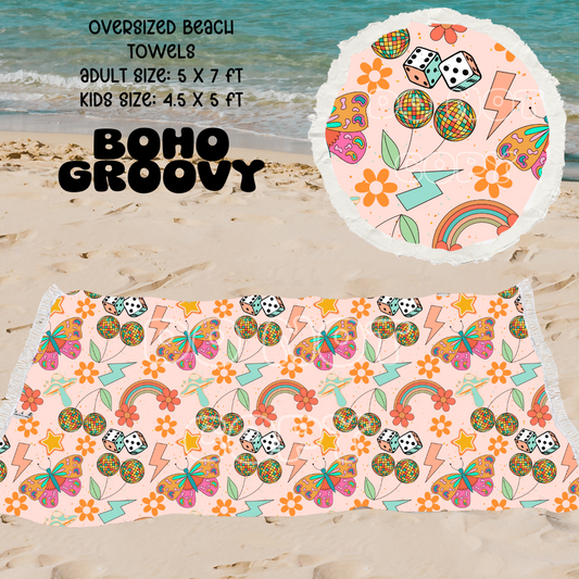 Boho Groovy -OVERSIZED BEACH TOWEL 6-PREORDER CLOSING 3/20