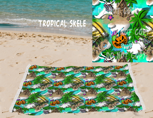 Tropical Skele -OVERSIZED BEACH TOWEL 6-PREORDER CLOSING 3/20