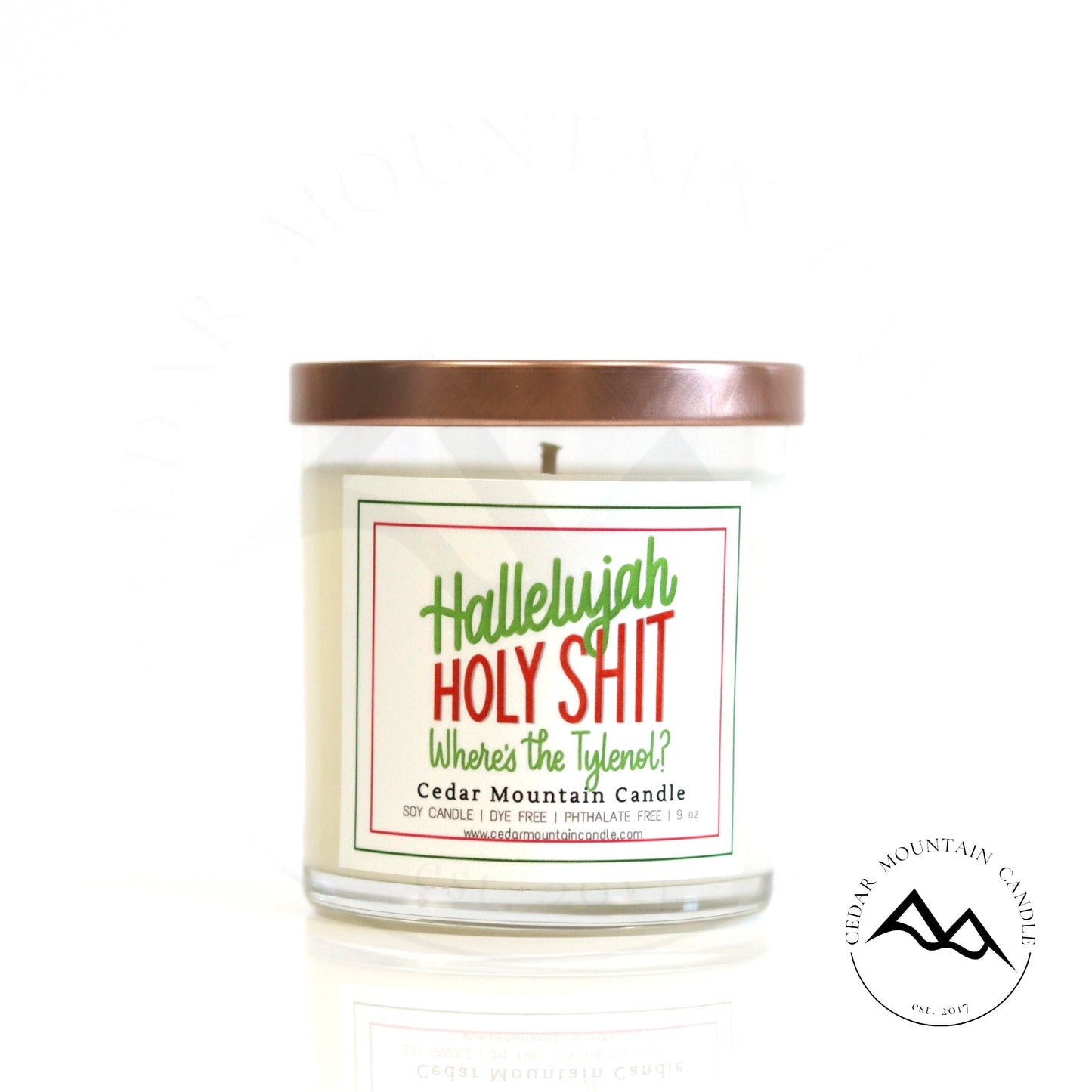 Hallelujah, Holy Shit, Where's the Tylenol - Soy Candle