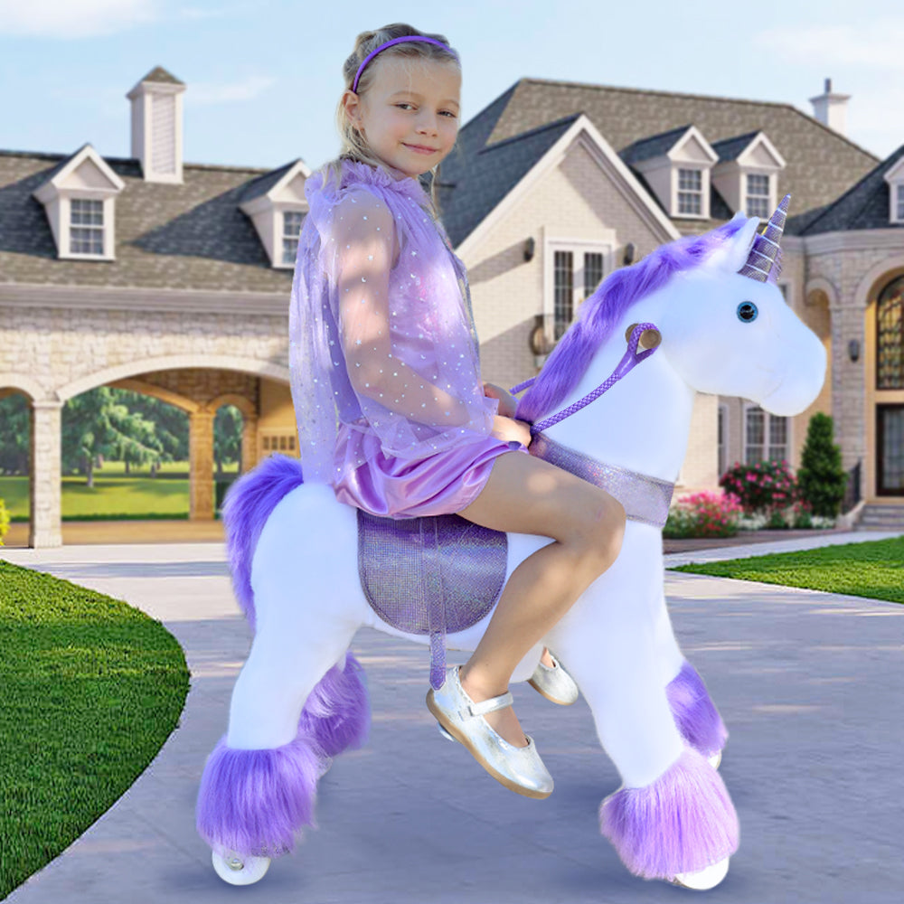 Model U Ride-On Plush Unicorn Age 4-7 Purple