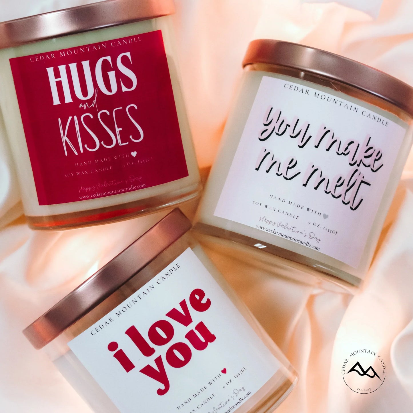 You Make Me Melt - Valentine's Day Soy Candle - 9 oz Whiskey Glass Jar - Choose Your Scent