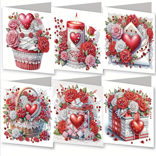 Valentine Love Diamond Art Card Kit (Set of 6)