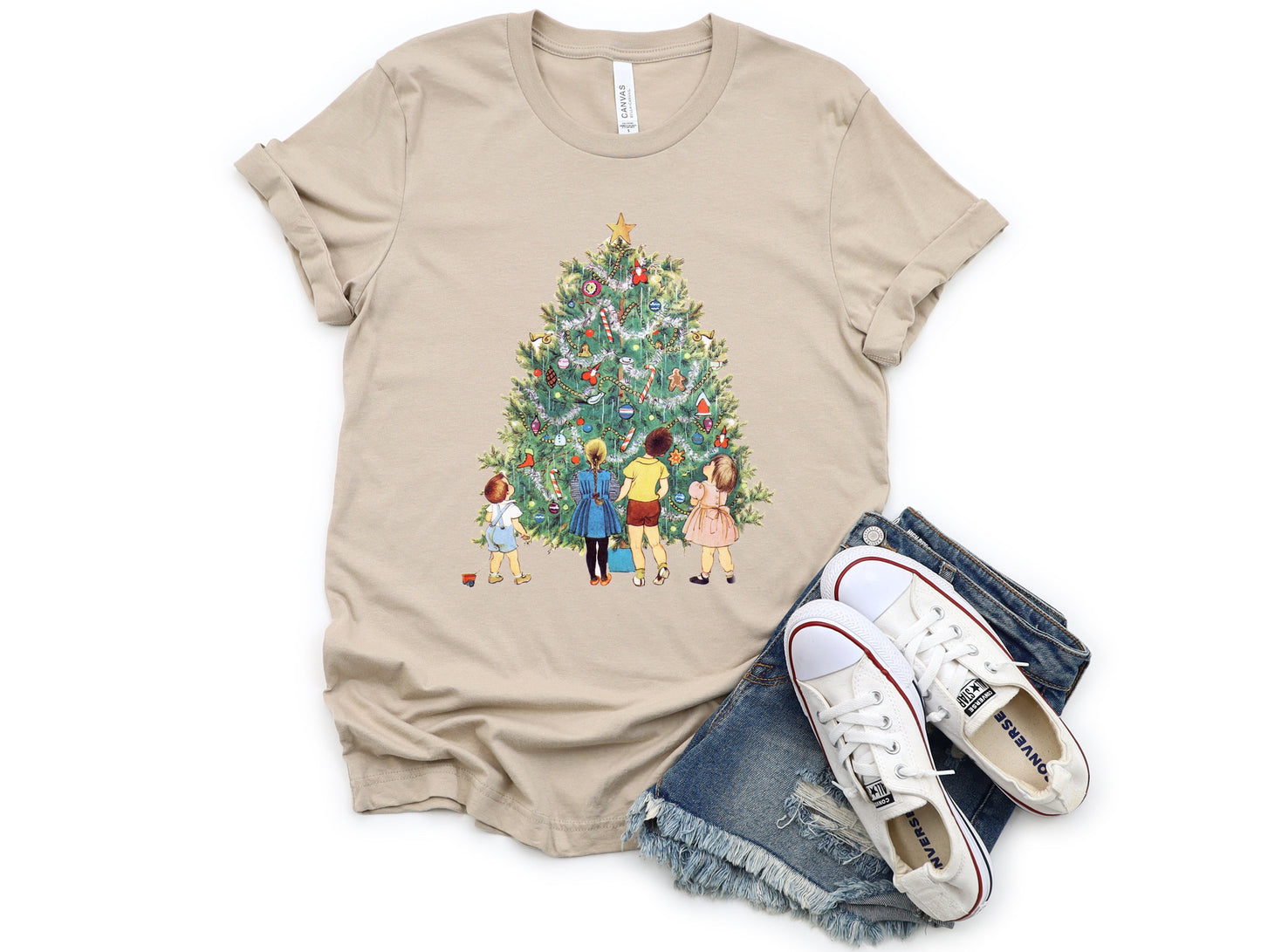 Vintage Christmas Tree Graphic Tee
