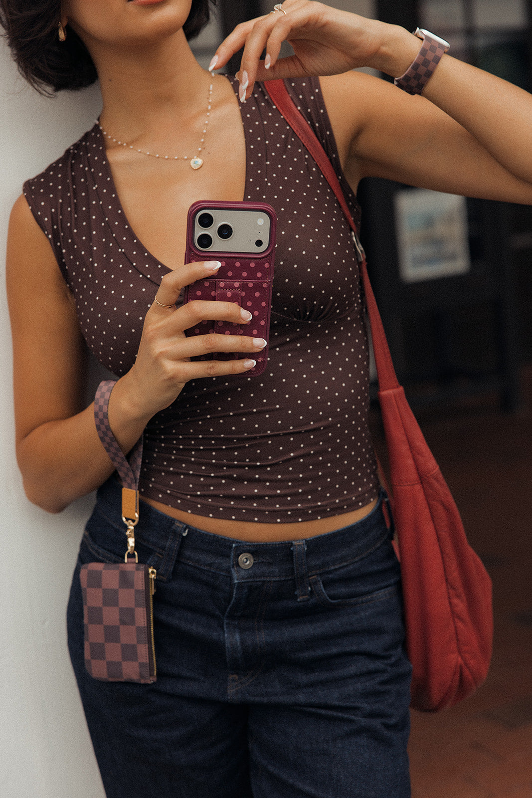 Cocoa Check Watch Band