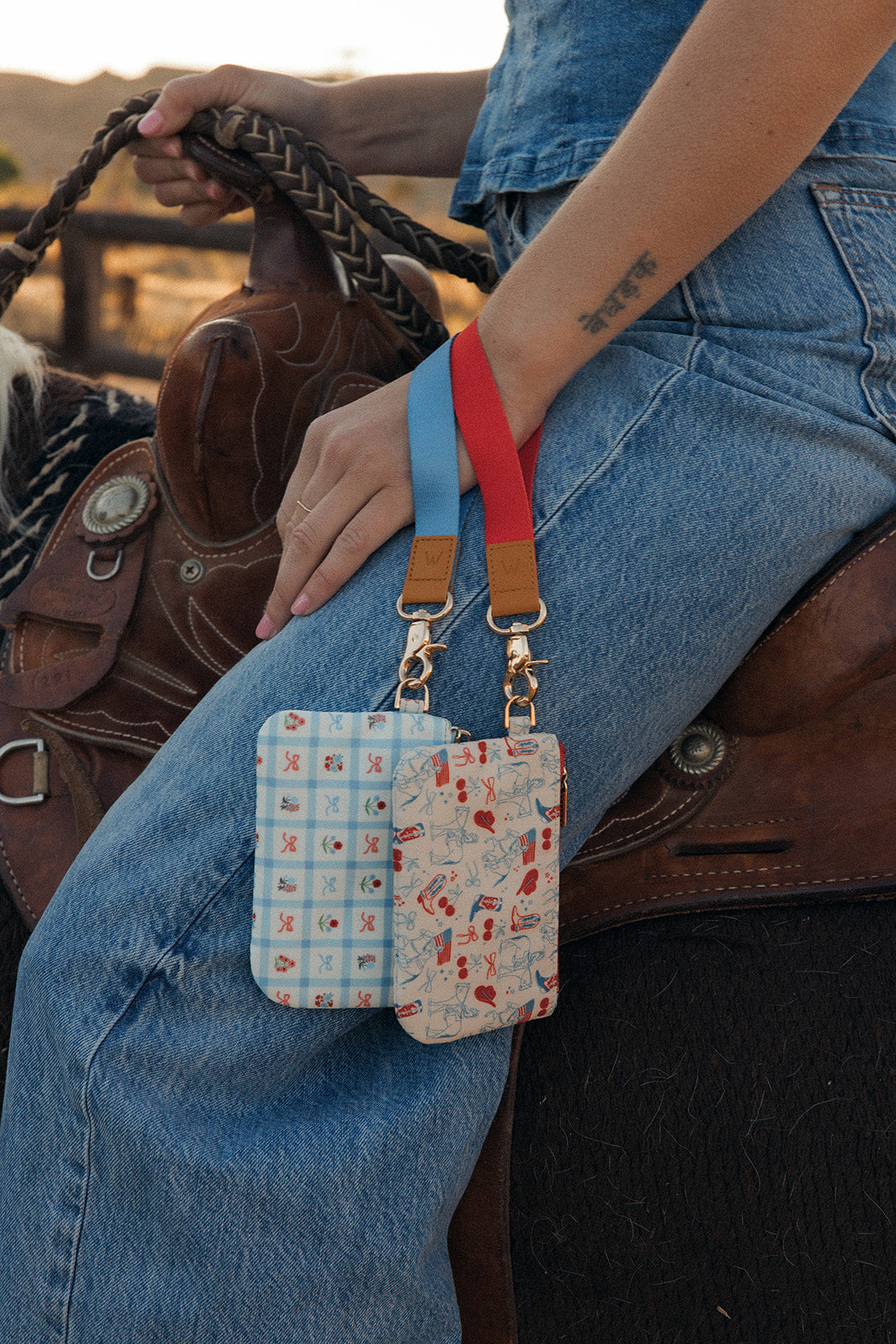 Ribbons and Bloom Zipper Pouch