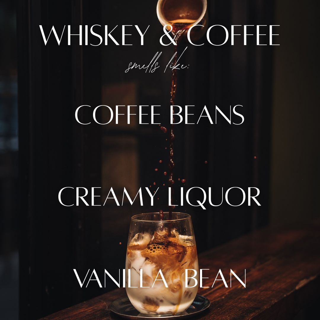 5 Wick White Wood Tree Bowl Candle - Whiskey & Coffee